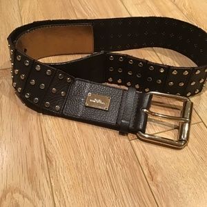 Michael kors studded leather belt